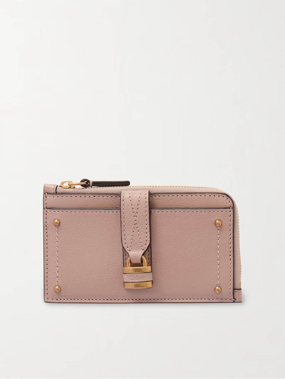 Chloe Paddington Embellished Textured-leather Cardholder